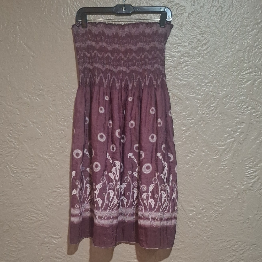 Max Studio Women's Purple Floral Midi Skirt One Size